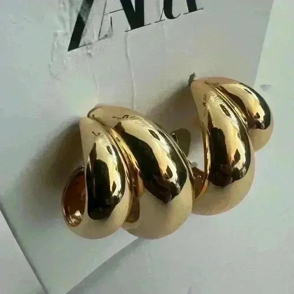 🔥🔥Zara Double hoops earrings - Picture 4 of 5